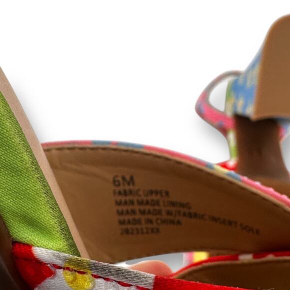 GB Ulti-Mate Floral Rainbow Rhinestone Platform Sandals Size 6 Y2K Throwback - Picture 10 of 12